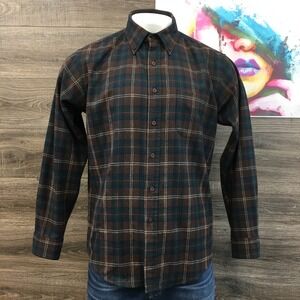 Pendleton Fireside Shirt Fitted Mens Large Brown Chisholm Hunting Tartan Wool